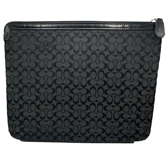 COACH Black and Gray Signature Canvas iPad / Tablet - Picture 3 of 6